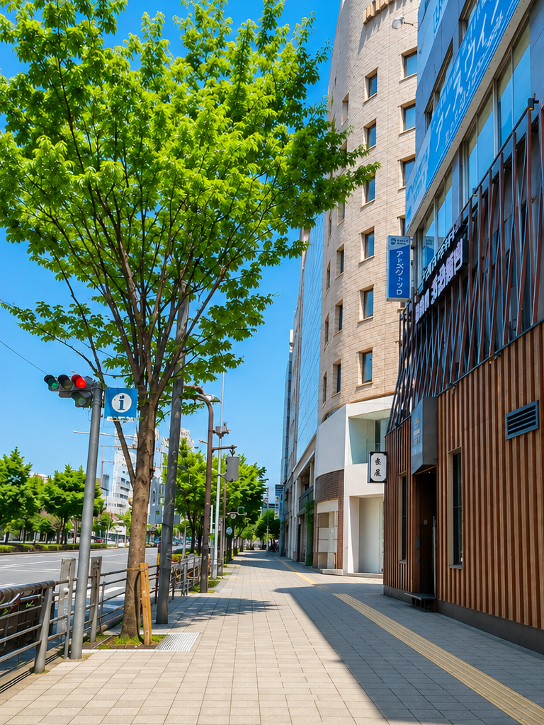 外苑前駅からクリニックへ向かう歩道
